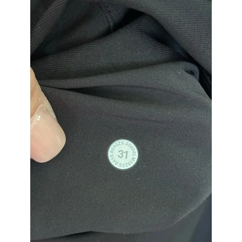 Lululemon Men's Black High Rise Slim Fit Commission Pants Size 31
